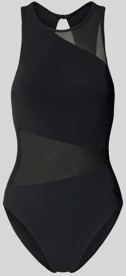 Arena slim fit badpak met semitransparante delen - Foto 2