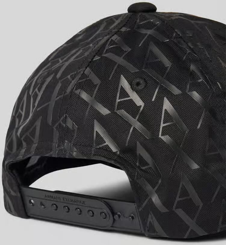 Armani Exchange Baseballpet met logoprint en verstevigde klep