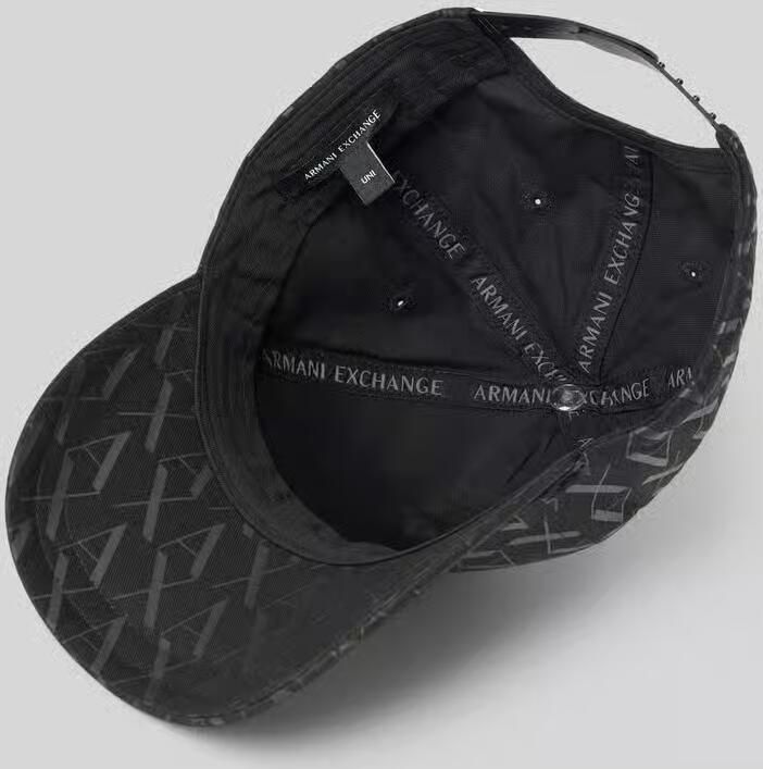 Armani Exchange Baseballpet met logoprint en verstevigde klep