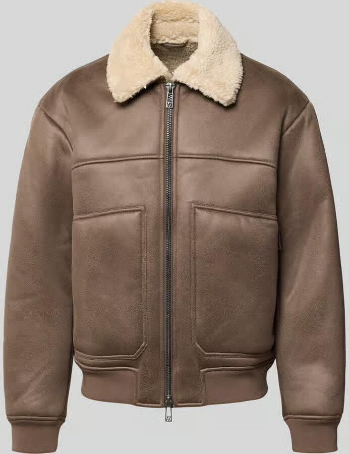 Armani Exchange Blouson in leerlook met tweewegritssluiting