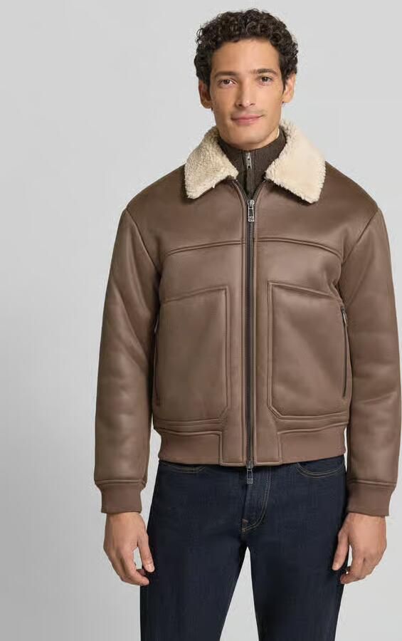 Armani Exchange Blouson in leerlook met tweewegritssluiting - Foto 3