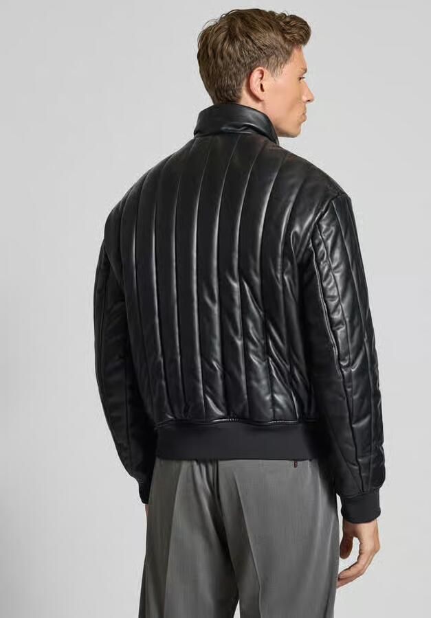 Armani Exchange Blouson in leerlook met tweewegsritssluiting