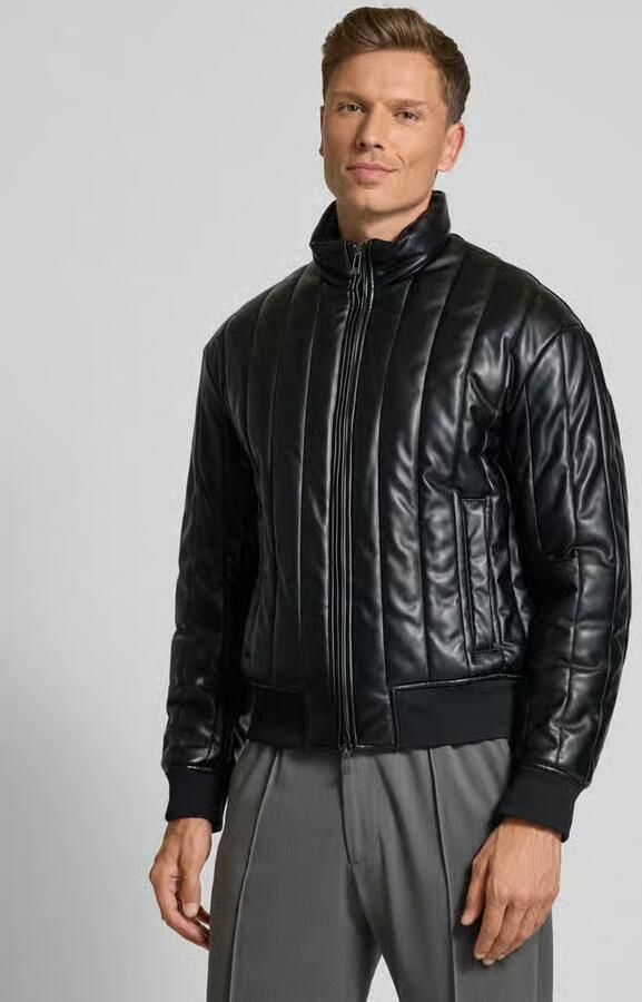 Armani Exchange Blouson in leerlook met tweewegsritssluiting - Foto 2