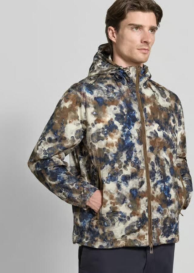 Armani Exchange Blouson met capuchon en tweewegrits