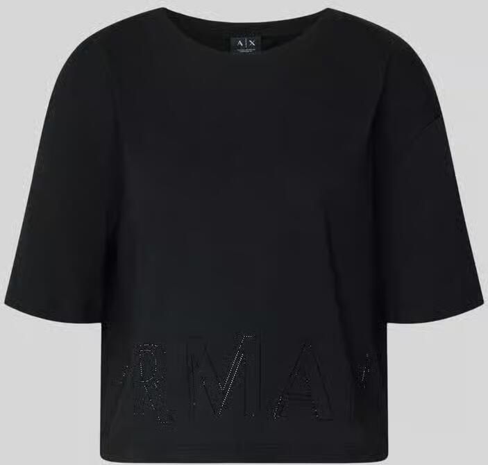 Armani Exchange Boxy fit T-shirt met siersteentjes - Foto 2