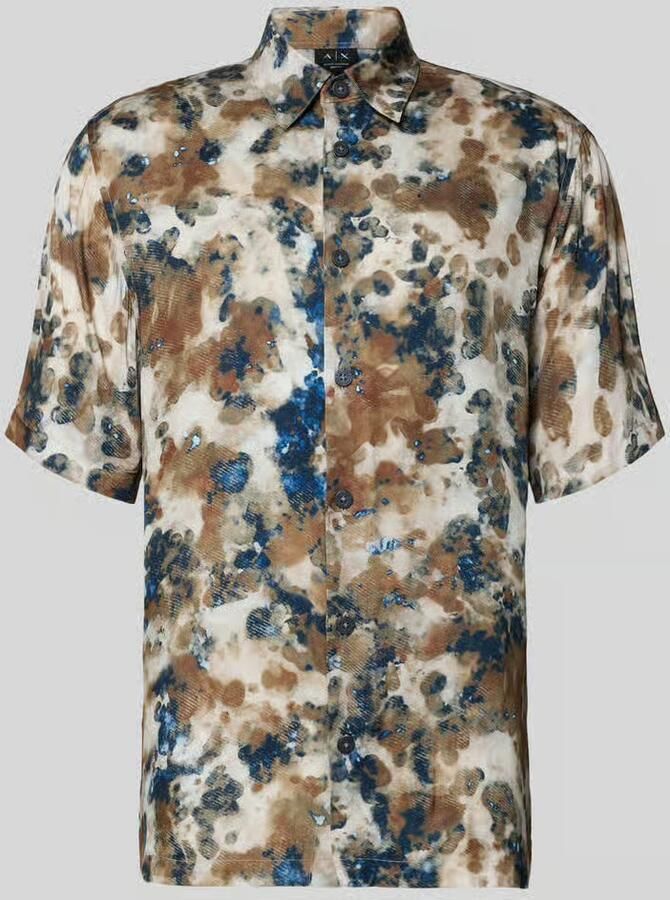 Armani Exchange Boxy fit vrijetijdshemdbloes van viscose in allover-look - Foto 2