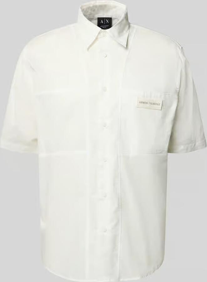 Armani Exchange boxy fit vrijetijdsoverhemd met labelpatch - Foto 2