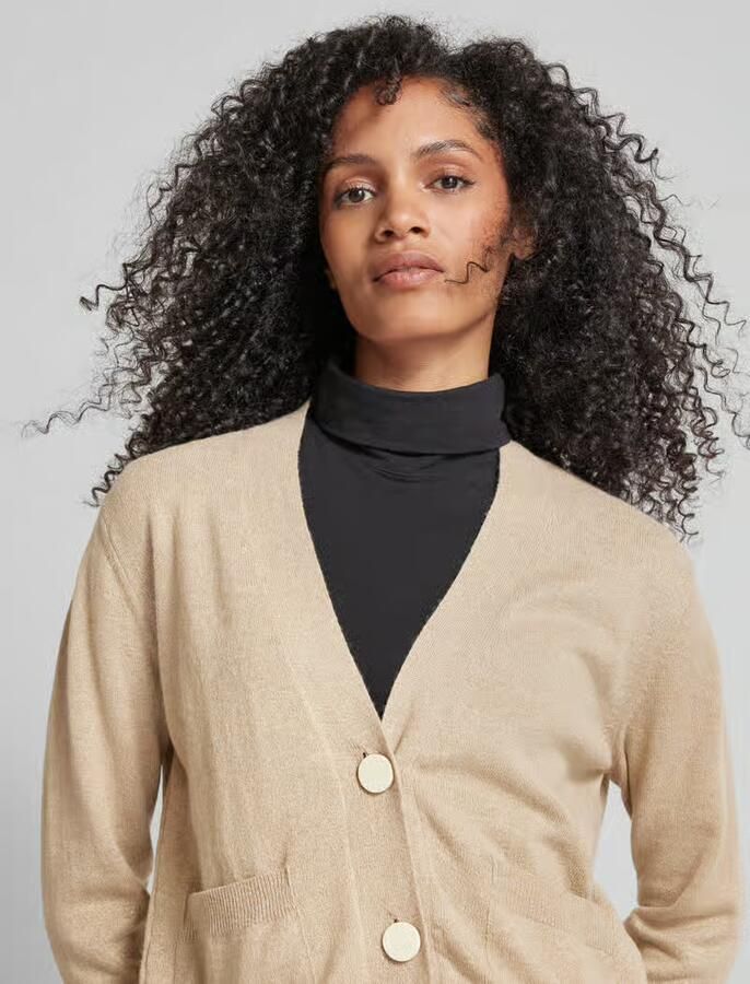Armani Exchange Gouden Cardigan Elegante Stijl Brown Dames