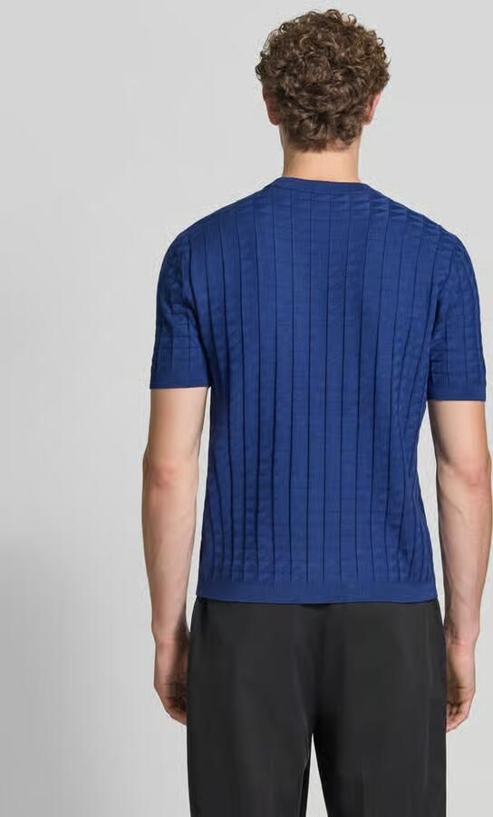 Armani Exchange Gebreid shirt van viscosemix met structuurpatroon - Foto 3