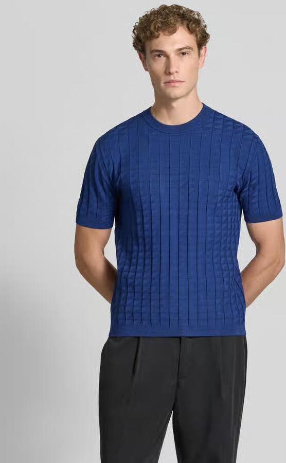 Armani Exchange Gebreid shirt van viscosemix met structuurpatroon - Foto 2
