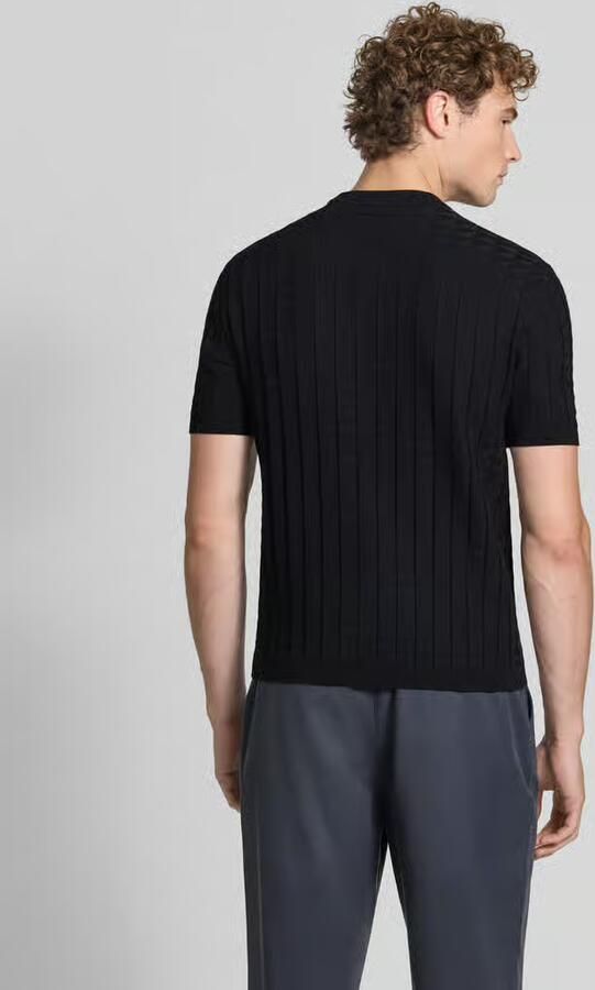 Armani Exchange Gebreid shirt van viscosemix met structuurpatroon - Foto 2