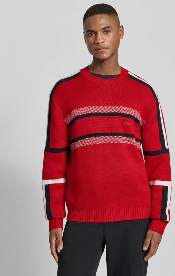Armani Exchange Gebreide pullover met ribboorden - Foto 2