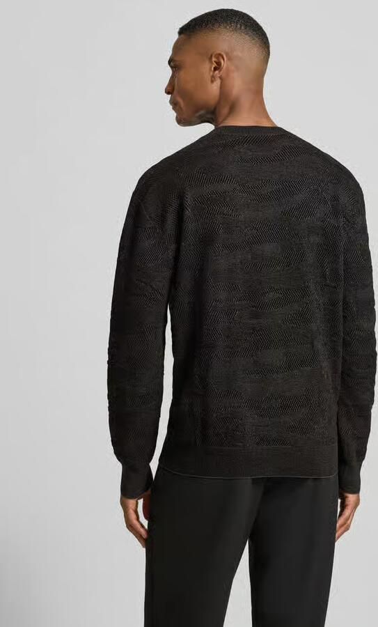 Armani Exchange Gebreide pullover met ribboorden