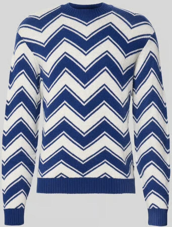Armani Exchange Gebreide pullover van scheerwolmix met ronde hals