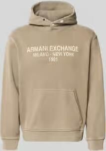 Armani Exchange hoodie met labelprint