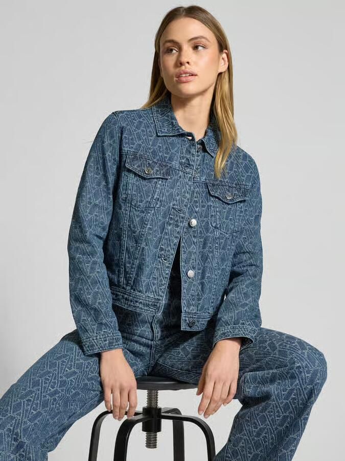 Armani Exchange Jeansjack met paspelzakken op de borst - Foto 2