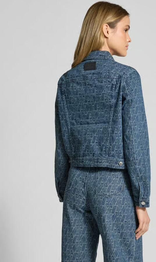Armani Exchange Jeansjack met paspelzakken op de borst - Foto 4
