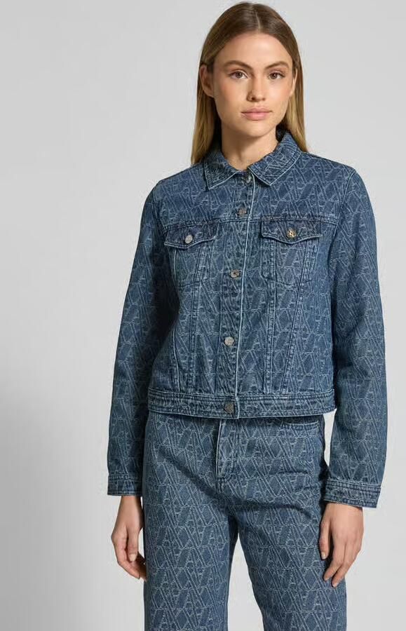 Armani Exchange Jeansjack met paspelzakken op de borst - Foto 3