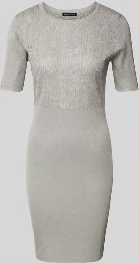 Armani Exchange Knielange jurk met ronde hals - Foto 2