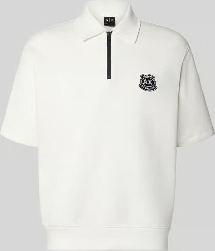 Armani Exchange loose fit poloshirt met labelstitching - Foto 2