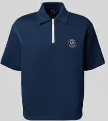 Armani Exchange loose fit poloshirt met labelstitching
