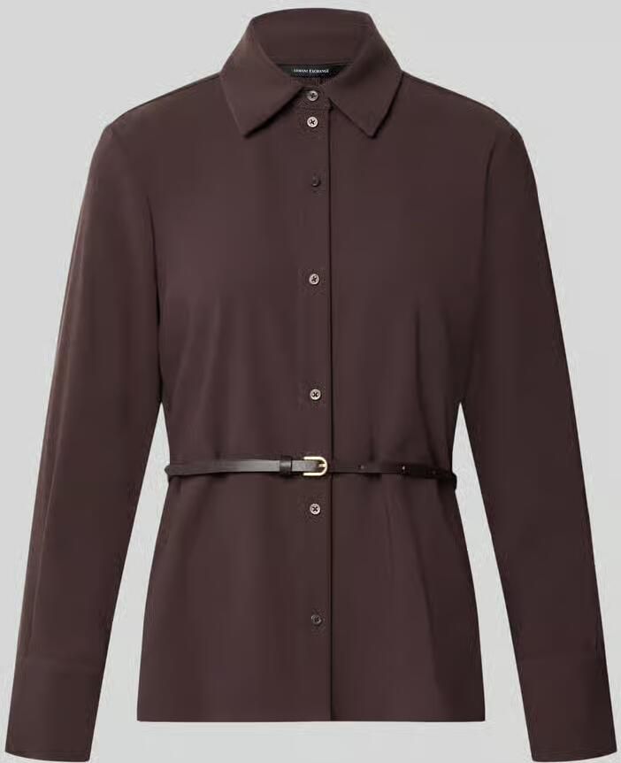Armani Exchange Overhemdblouse met geïntegreerde riem