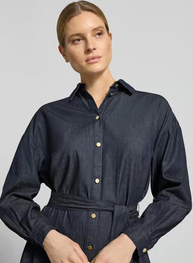 Armani Exchange Overhemdjurk in denimlook met strikriem