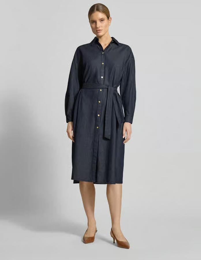 Armani Exchange Overhemdjurk in denimlook met strikriem - Foto 2