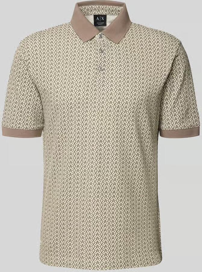 Armani Exchange Poloshirt met korte knoopsluiting