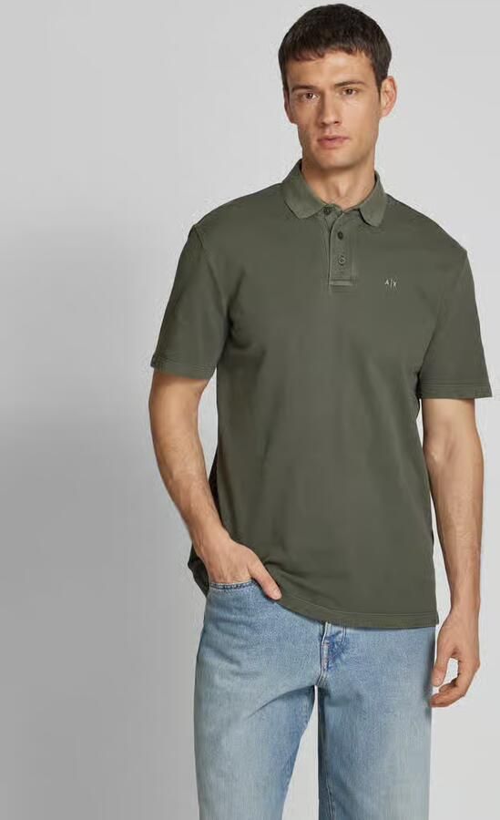 Armani Exchange Poloshirt met korte knoopsluiting - Foto 2