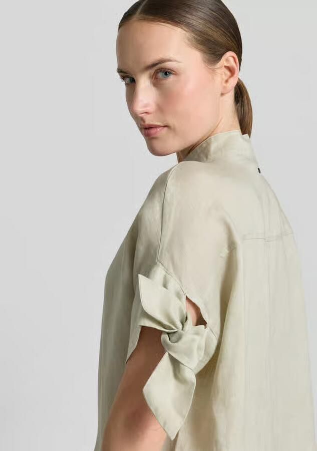 Armani Exchange regular fit blouse met opstaande kraag en knoopsluiting