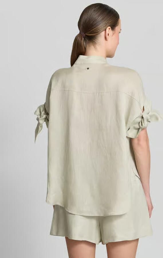 Armani Exchange regular fit blouse met opstaande kraag en knoopsluiting