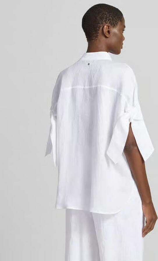 Armani Exchange regular fit blouse met opstaande kraag en knoopsluiting - Foto 3