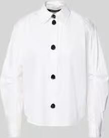 Armani Exchange regular fit blouse van katoen met ballonmouwen