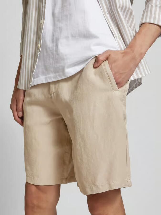 Armani Exchange Regular fit linnen bermuda met riemlussen - Foto 2
