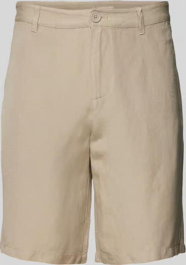 Armani Exchange Regular fit linnen bermuda met riemlussen