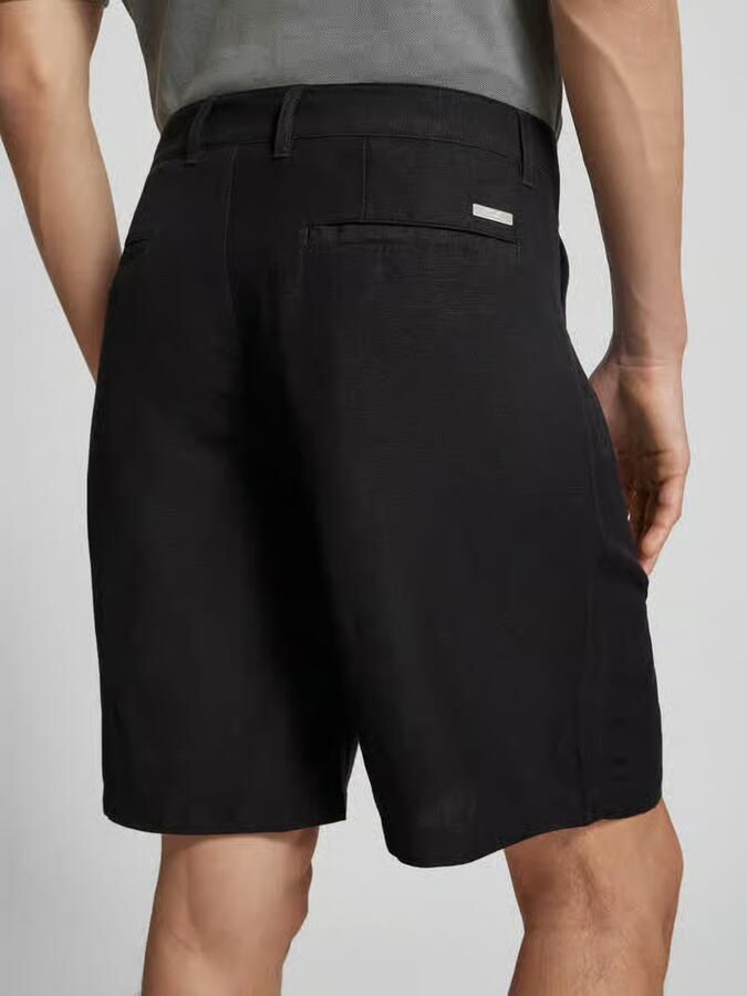 Armani Exchange Regular fit linnen bermuda met riemlussen - Foto 2