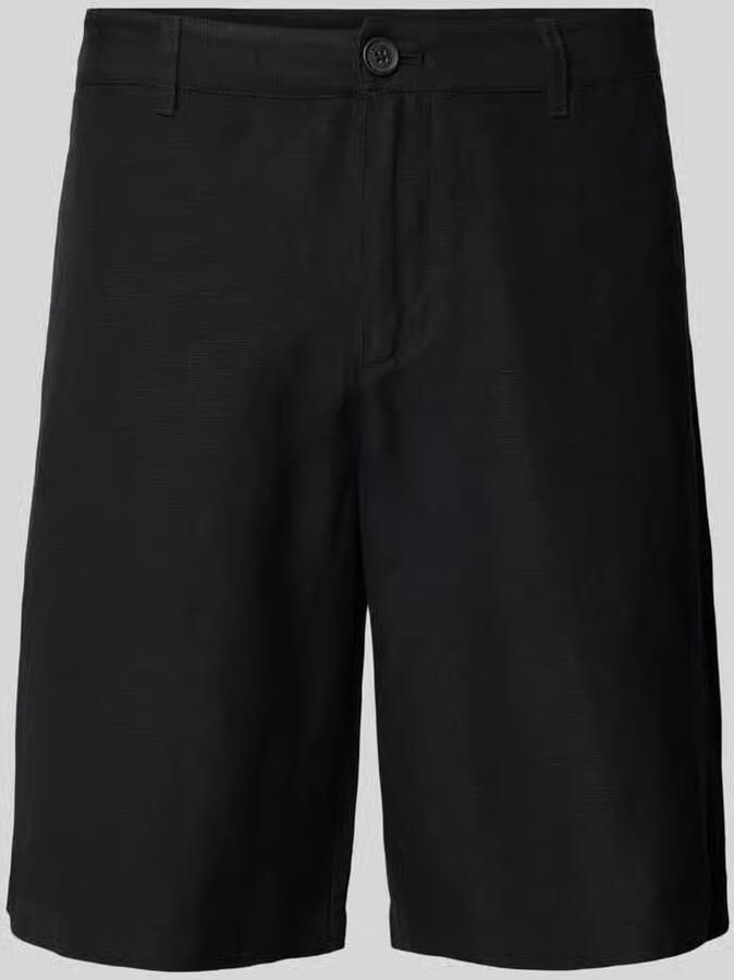 Armani Exchange Regular fit linnen bermuda met riemlussen