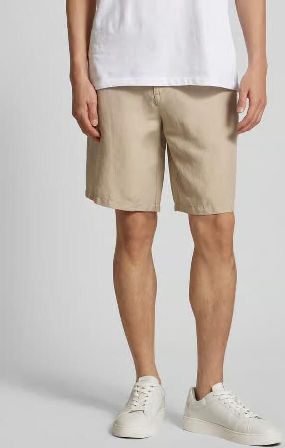 Armani Exchange Regular fit linnen bermuda met riemlussen - Foto 2