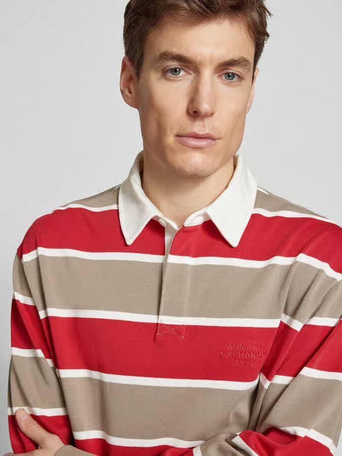 Armani Exchange Regular fit poloshirt in design met lange mouwen - Foto 2