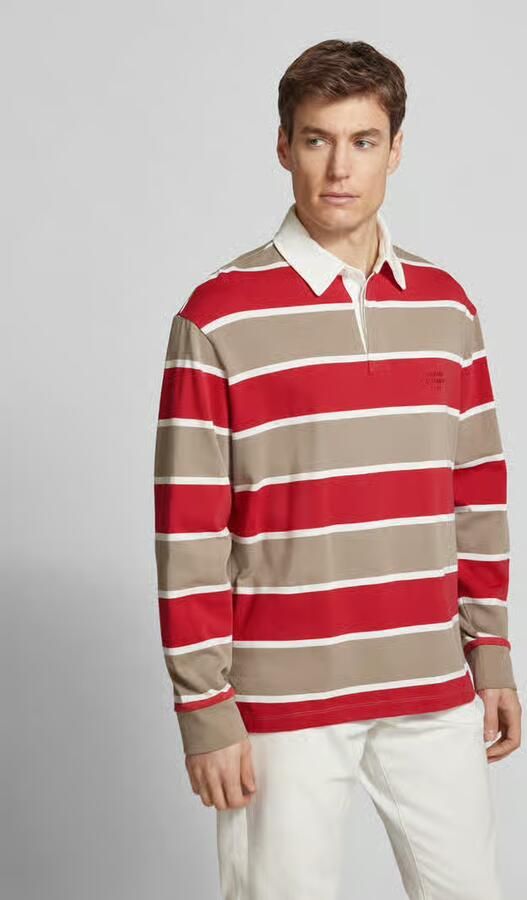 Armani Exchange Regular fit poloshirt in design met lange mouwen - Foto 4