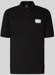 Armani Exchange regular fit poloshirt met knoopsluiting
