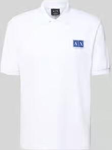 Armani Exchange regular fit poloshirt met knoopsluiting