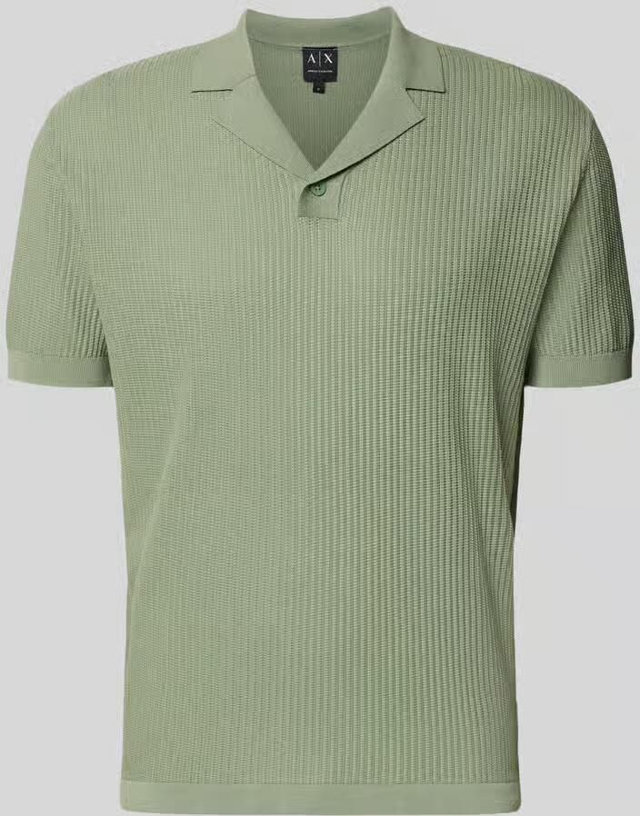 Armani Exchange Regular fit Poloshirt met Reverskraag en V-hals
