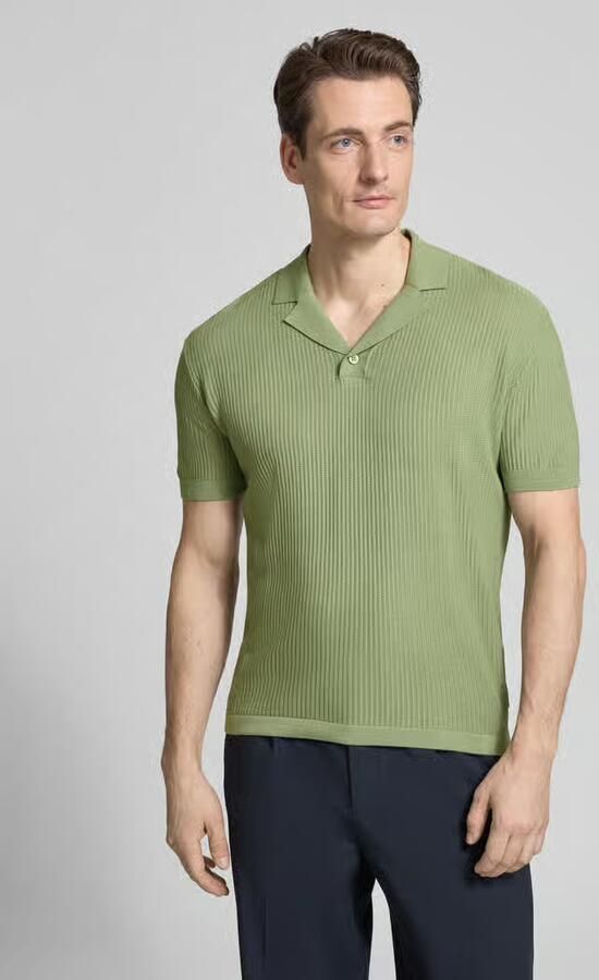 Armani Exchange Regular fit Poloshirt met Reverskraag en V-hals - Foto 4