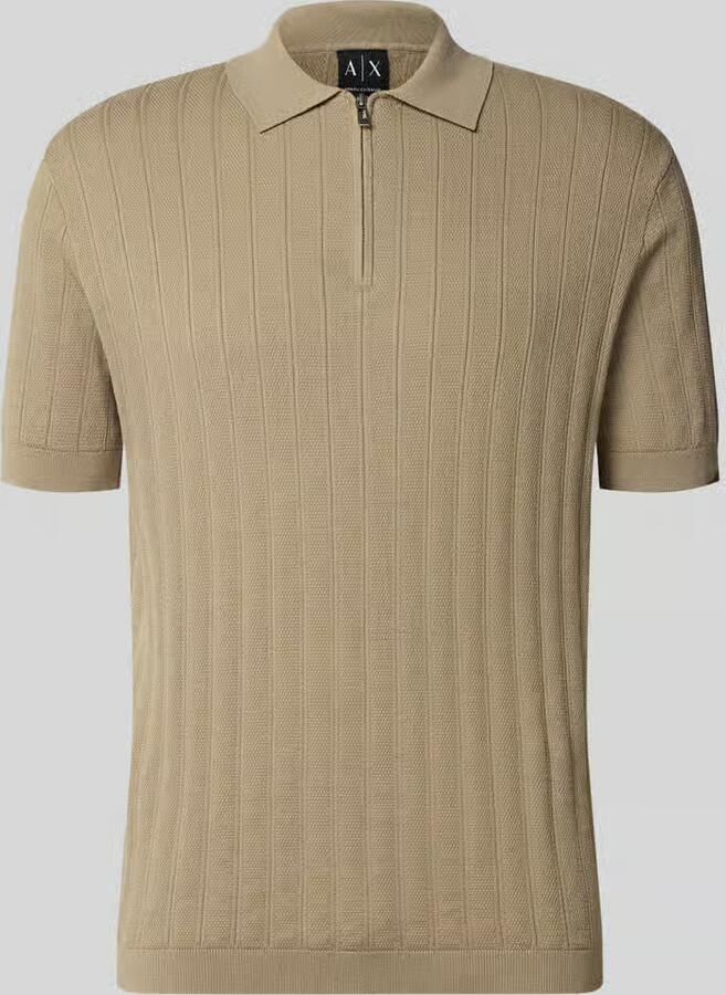 Armani Exchange regular fit poloshirt met ritssluiting - Foto 2