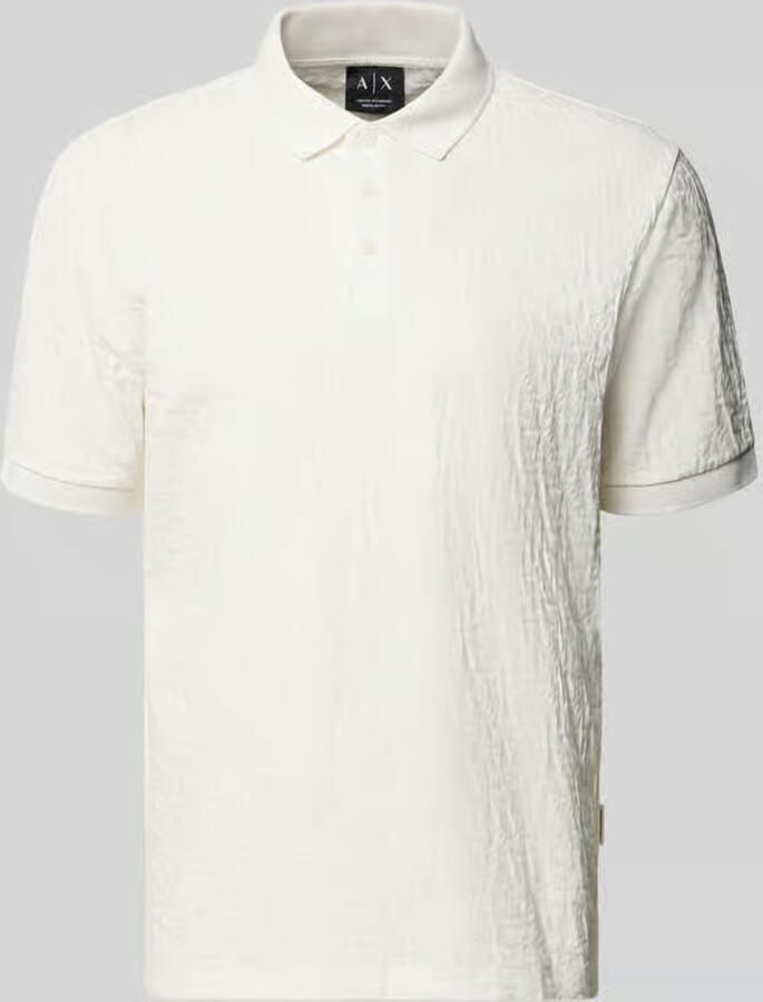 Armani Exchange regular fit poloshirt met structuurpatroon - Foto 2