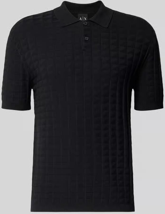 Armani Exchange Regular Fit poloshirt van viscosemix model 'Maglia'