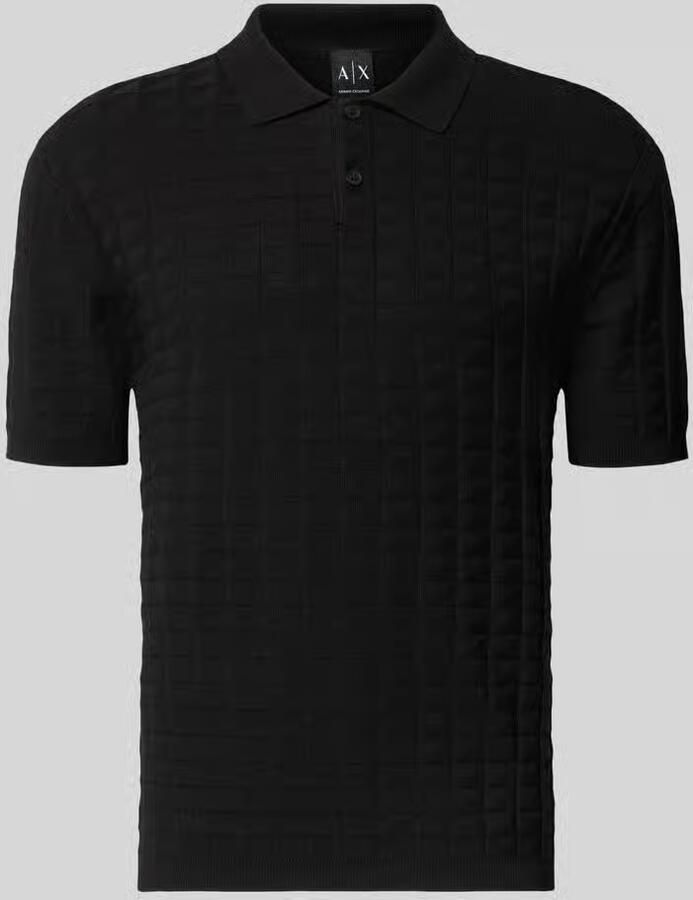 Armani Exchange Regular Fit poloshirt van viscosemix model 'Maglia'