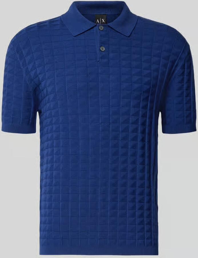 Armani Exchange Regular Fit poloshirt van viscosemix model 'Maglia'